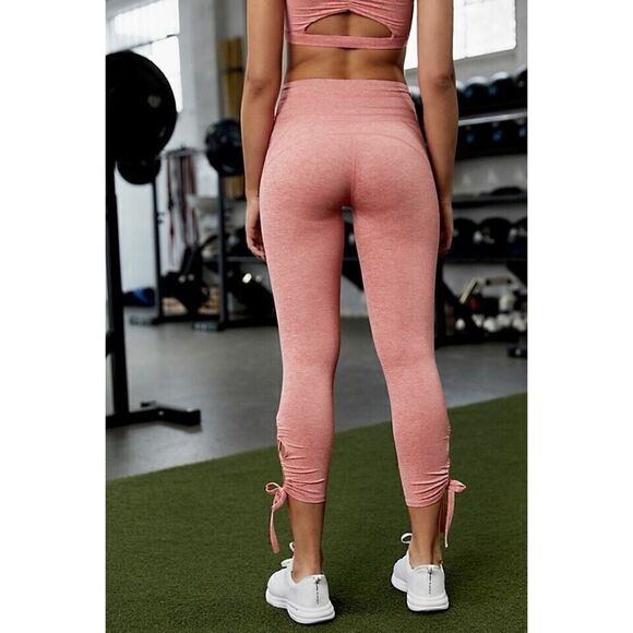 Free People Movement Swerve Lace Side Leggings Size Small Gray Heathered Yoga - Picture 14 of 14